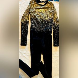 Weissman Gold and Black Unitard